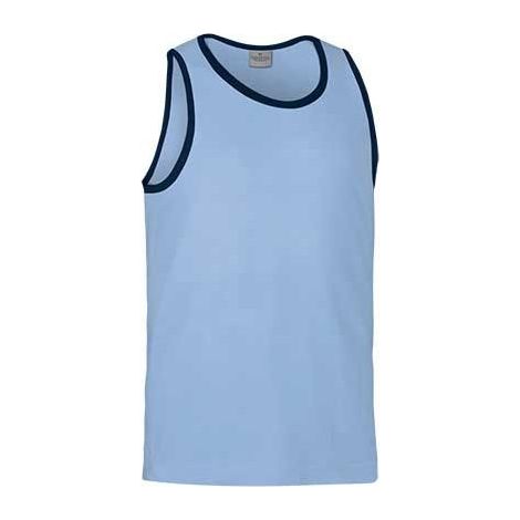 Camiseta sin mangas de corte clásico VALENTO Atletic XL Azul Celeste/Azul Marino