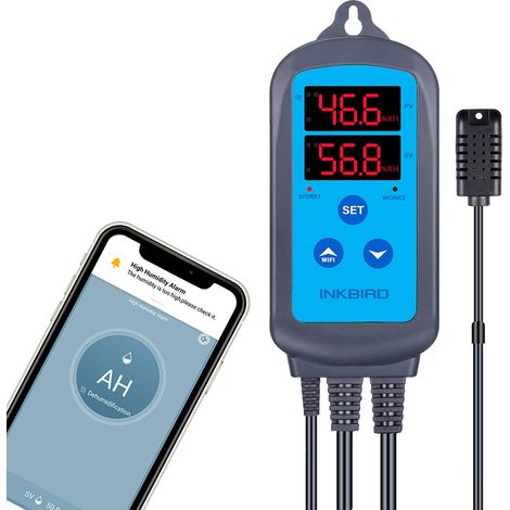 Contrôleur Humidité pour Couveuse Terrarium Reptile  Prise Hygrostat avec Sonde, Contrôle APP, Humidification Dehumidification (1/5)