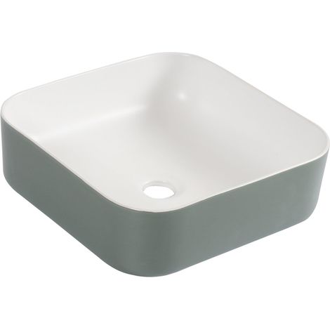 Differnz Nila vasque - 38x38x13cm - céramique - vert