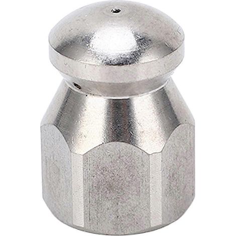 Buse de nettoyeur haute pression 5000 PSI pour le débouchage de canalisations, buse de nettoyage en acier inoxydable, buse ronde