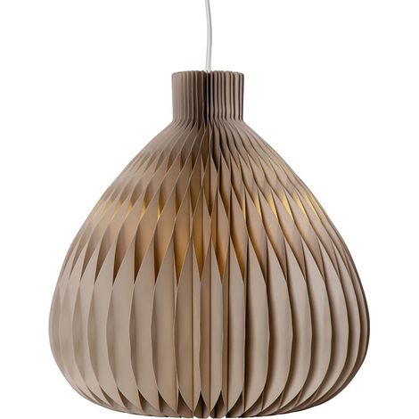 Abat-jour "Honeycomb" en papier FSC, beige, pliable, pour douille E14, 38 cm