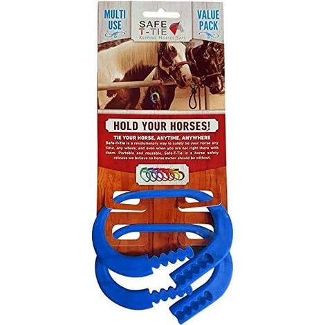 Lot de 2 attaches de sécurité pour cheval Bleu foncé (1/5)