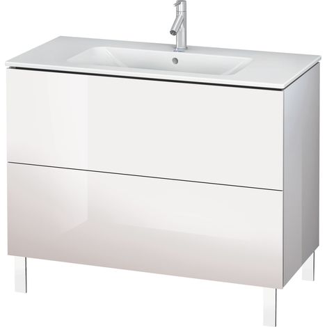 Duravit L-Cube bâti-support pour lavabo à poser, 2 tiroirs,
