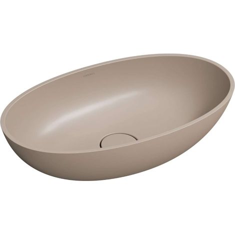 OMNIRES Shell M+ - Aufsatzwaschbecken 60x35 cm, ohne Überlauf, mattbeige SHELLUNDB (1/3)