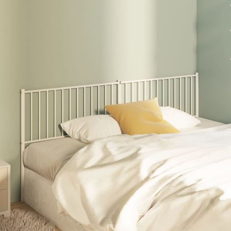 Tête de lit,Design industriel,Panneau de lit,Décoration murale métal blanc 193 cm,Pour Lit adulte XZZ34595 (1/5)