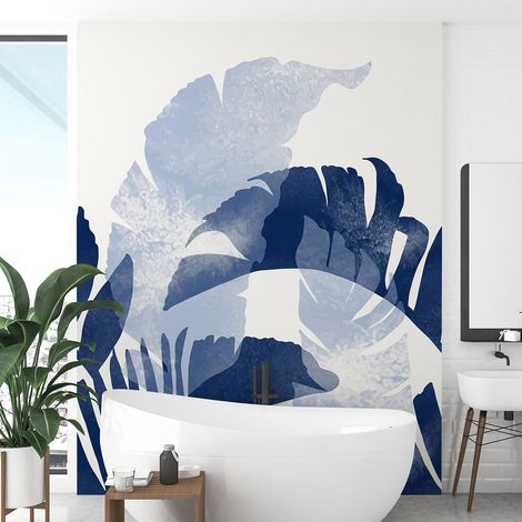 Papier peint panoramique - Feuilles Abstrait - 260 cm x 338 cm (1/4)