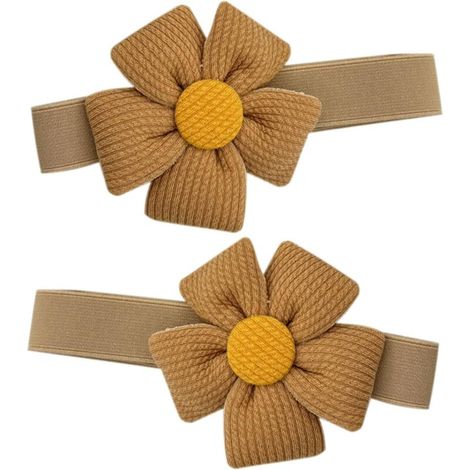 Fermacravatte elastici per tende con motivo floreale – Set di 2 pezzi in tessuto morbido ed elastico, ideali per camera da letto e ufficio.