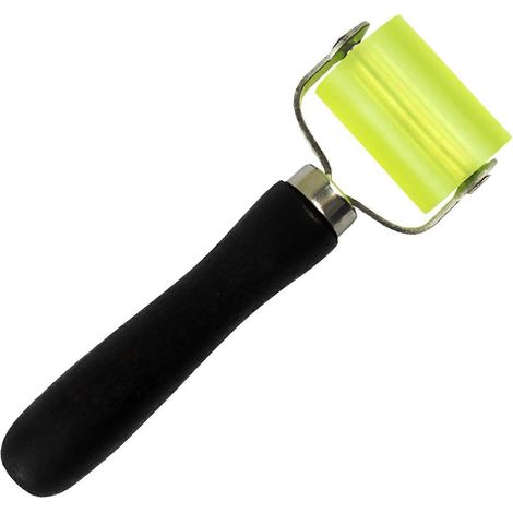Outils de couture à rouleau de pression manuel, rouleau de pression pour papier peint, rouleau de pression en silicone avec manche en bois, outil de réparation de rouleau anti-bruit (1/5)
