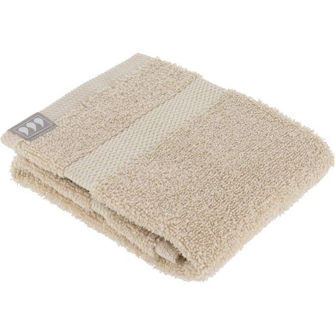 Serviette invite 30x50 cm 100% coton - beige - Tendance (1/2)