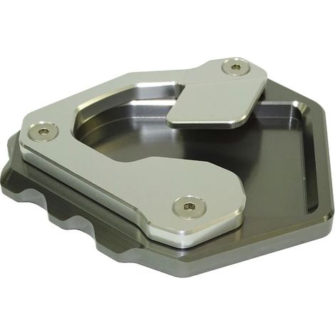 (Gris) Compatible avec Honda CRF1000L Africa Twin ABS/DCT 2016-2019 : béquille latérale, extension de béquille, plaque de support maxpower (1/4)