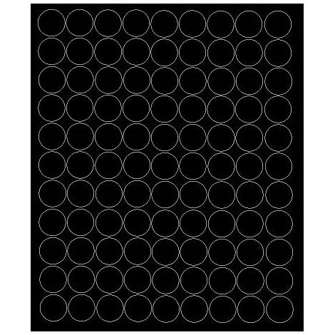 Adesivi circolari da 4 cm, pois, 99 pezzi, nero lucido