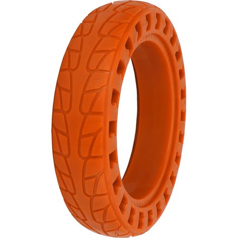Pneu en caoutchouc à double nid d'abeille pour trottinettes électriques Xiaomi et Ninebot 8,5 pouces, orange (1/5)