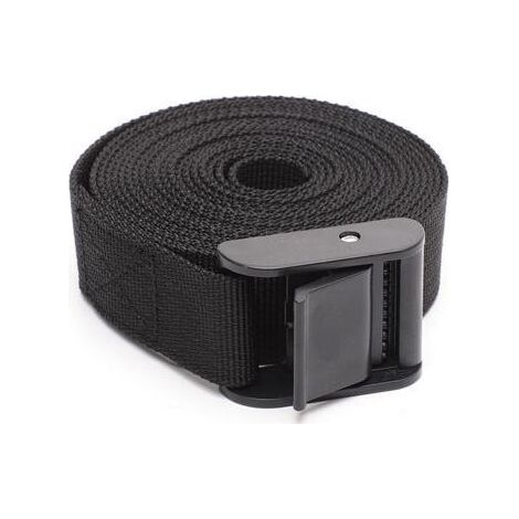 Sangles de fixation réglables, 4 pièces, 150 × 2,5 cm, noir, sangles à boucle robustes et compactes pour fourgons, vélos, remorques, bateaux et chargement sécurisé (1/4)