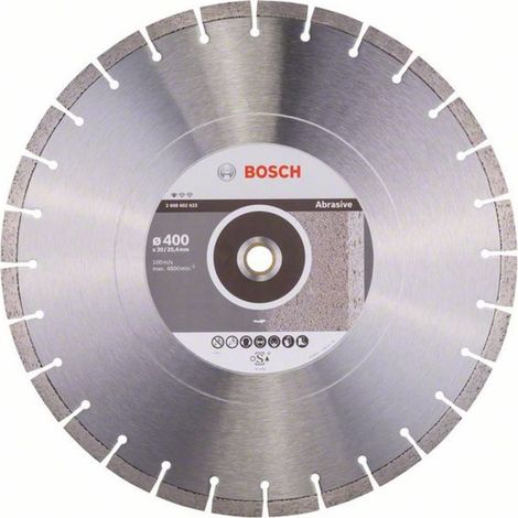 Disque à tronçonner diamant Bosch Standard pour abrasif 400 x 20,00/25,40 x 3,2 x 10 mm