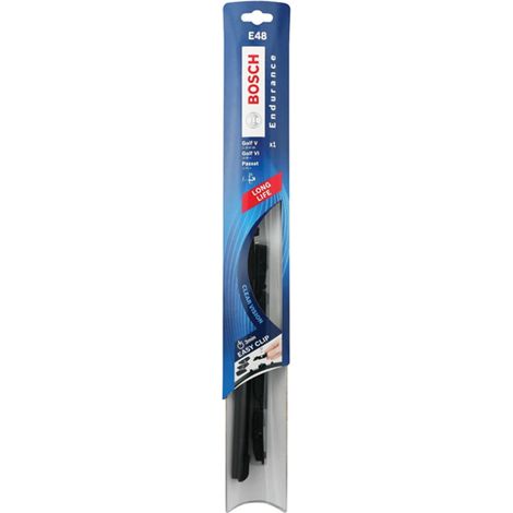 Bosch – Balai essuie-glace plat Endurance E48 – Performance durable et silencieuse – Visibilité optimale par tous les temps – Installation rapide (1/2)