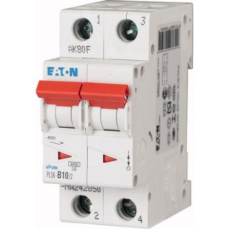 Disj. PLS 2X10A 6kA (EN 60898) cbe C 000242876 EATON PLS6-C10/2-MW