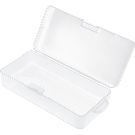 Plastic Storage Box Rectangular Transparent Digital Electronic Accessories Fall Resistant Box with Flip Cover (1/5)