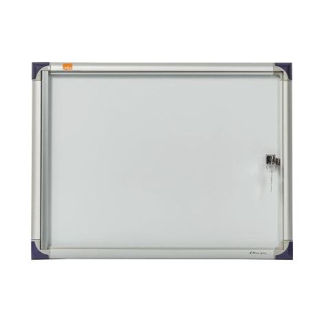 Schaukasten ® Innenbereich 50,5 x 38,5 x 2,5 (B x H x T) 2 x DIN A4 mit Schloss Aluminium/Kunststoff silber (1/3)