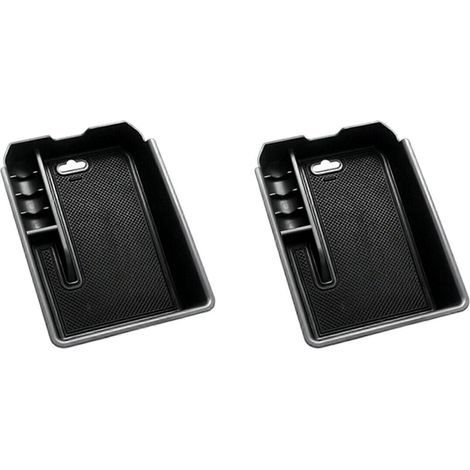 2 Boîtes de rangement pour accoudoir de console centrale de voiture, avec plateau et tapis en caoutchouc, pour BMW X3 G01 X4 G02 2018-2021 (1/5)