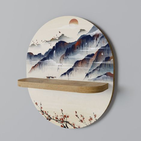 Étagère ovale PAYSAGE JAPONAIS (1/5)