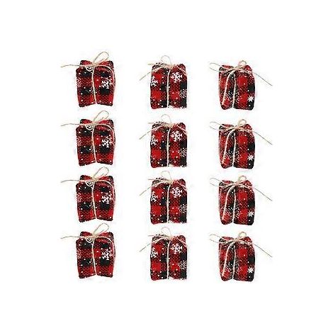 12 Stück Christbaumschmuck in Geschenkverpackung aus Folie