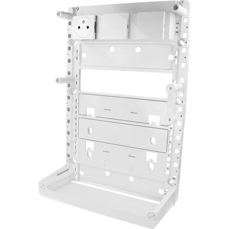 Bis-Electric – Coffret de communication 45x45 – Montage en saillie – Coiffe avec porte en option – Pour GTL
