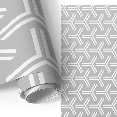 Möbelfolie - Klebefolie für Möbel - Selbstklebefolie - Dekorfolie - Küchenfronten bekleben - Moderne Geometrie 50x100 cm