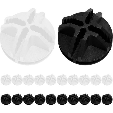 30pcs Plastic Pet Cage Connectors and Diy Cage Buckles, Black White, Modular Shelf and Closet Assembly Fixing Clips for Indoor Animal Playpen and Storage Shelving