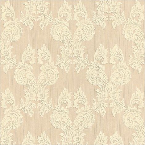 Fabric look wallpaper wall Profhome 956302 textile wallpaper textured with a fabric look matt beige yellow 5.33 m2 (57 ft2) (1/5)