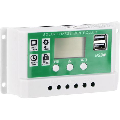 20A 12V/24V PWM-Solarladeregler mit LCD-Bildschirm, automatischer Überwachung und optimierter Ladung (1/5)