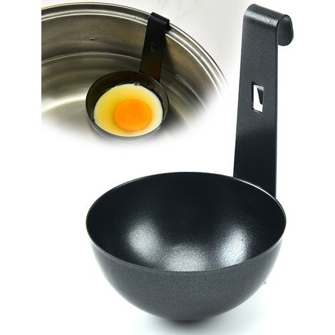 Poached Egg Cup - Stainless Steel - Nonstick Coating - For Stovetop Water Boiling - 11.5 cm Height - 8.5 cm Width - 1 Piece