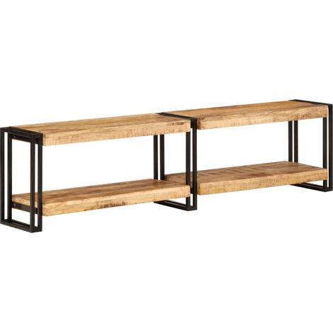 Mueble de TV madera maciza de mango 160x30x40 cm