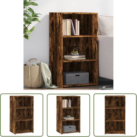 The Living Store Sideboard Räuchereiche 50x41x93 cm Holzwerkstoff - Sideboard - Wohnzimmermöbel - Holzmöbel - Regal - Aufbewahrung (1/5)