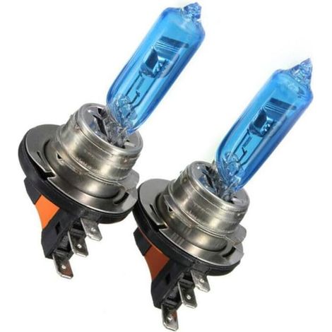 Lot de 2 ampoules halogènes pour voiture H1512V 55/100W, haute luminosité, lumière super blanche, longue durée de vie