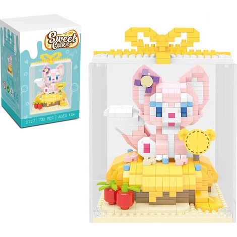 Jeu de construction de gâteau 2727 pièces, petites particules, puzzle assemblé, jouet de blocs de construction de dessin animé pour enfants (1/5)