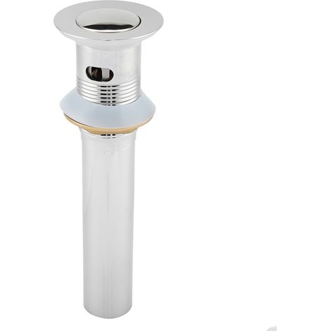 Ensemble de bonde de lavabo de salle de bain G1 1/4" en acier inoxydable chromé avec trop-plein (1/5)