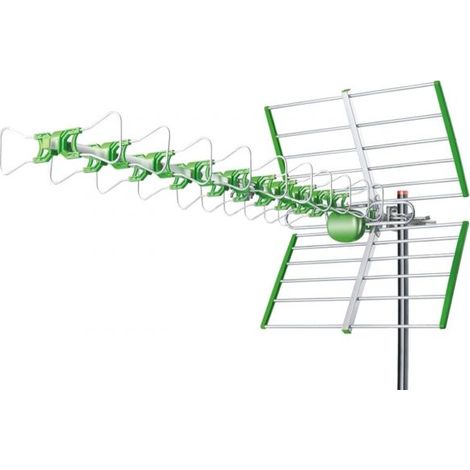 Antenna TV esterna digitale UHF DVB-T DVT-T2 DTT TNT 24 elementi 38dBI LI-38B