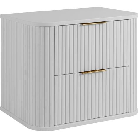 Meuble sous vasque à suspendre GLAMOUR BLANC 60 cm (1/5)