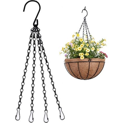 Chaînes longues avec pinces et crochets pour suspendre plantes pots (1/5)