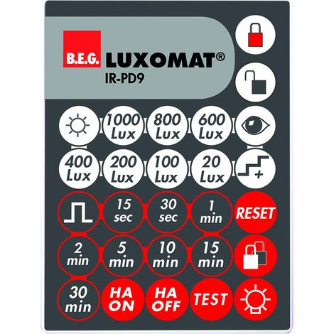IR-PD9 télécommande à infrarouge pour PD9 LUXOMAT 92201 (1/3)