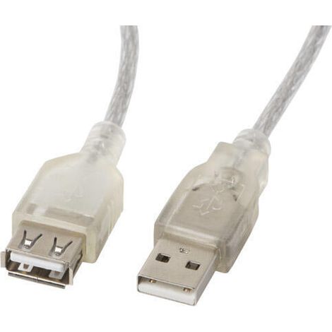 Cable USB 2.0 Lanberg CA-USBE-12CC-0018-TR Blanco 1,8 m (1 unidad) (1,8 m) (1/2)