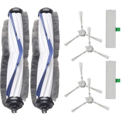 FENOPLASTICASet di 8 spazzole laterali principali per robot aspirapolvere Explorer 60 RR7427 RR7447, 2 spazzole principali a rullo, 2 filtri (1/5)