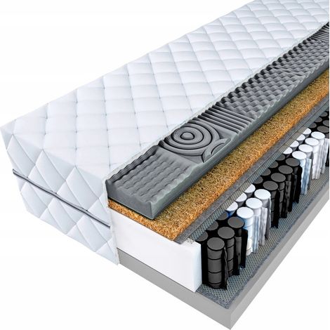 Taschenfederkernmatratze mit Kokosnussfüllung 100x200 PRESTIGE KOKOS exklusives Profil