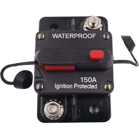 Interruttore automatico per autoveicoli impermeabile da 150 A con ripristino manuale per circuiti da 12 V a 48 V, adatto per auto, barche e impianti audio.