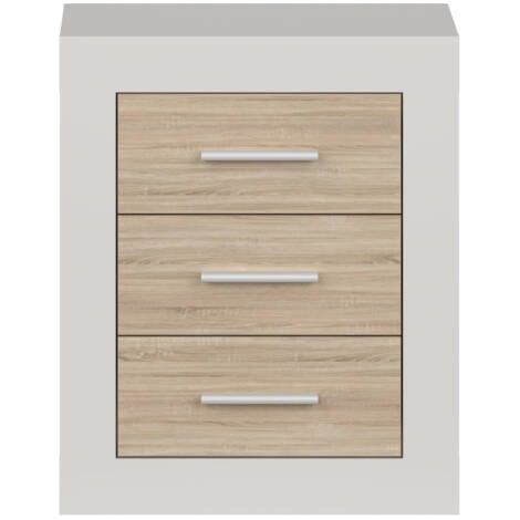 Mesilla de 3 cajones COIMBRA color cambrian/blanco, cambrian/antracita y pina/trufle 50x60x34,6 cm  KASHMIR / SONOMA