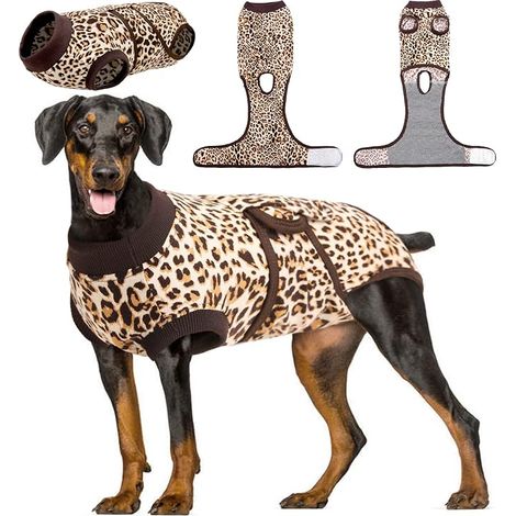 Combinaison de Récupération Chirurgicale pour Chien, Vêtements Après Chirurgie pour Animaux Plaies Abdominales et Maladies de la Peau, Alternative au Collier et Cône (1/2)