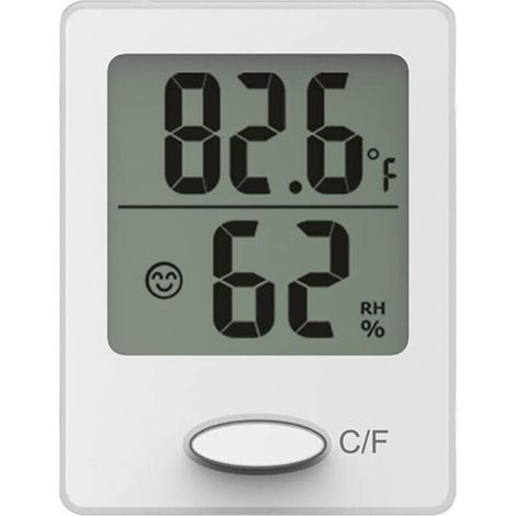Mini-Digital-Hygrometer, hochpräzises digitales Umweltthermometer, umschaltbarer Temperaturmonitor in °C/°F, Reptilienthermometer und Hygrometer für Komfort zu Hause und im Büro (1/4)