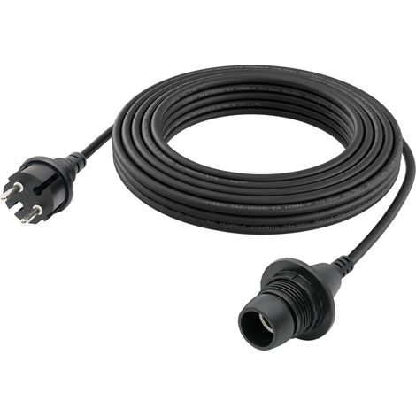 Douille de lampe étanche E14 avec câble pour extérieur 10m IP44 (1/5)