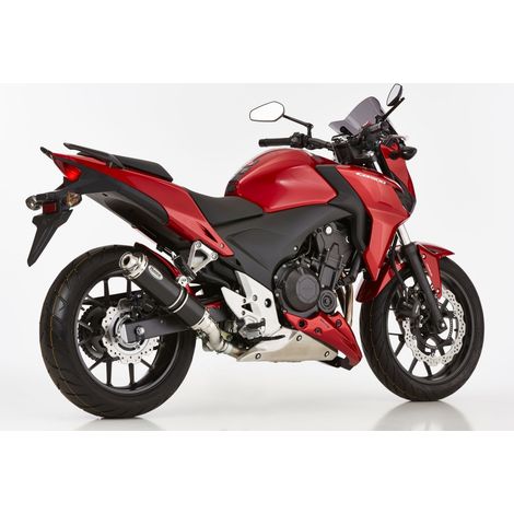 HURRIC Supersport Slip on Ersatzdämpfer (2-1) schwarz HONDA CBR500R,CB 500 F/X