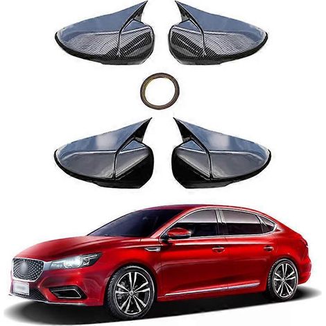 Passend für 17-20 New MG MG6 Modifizierte hintere Abdeckung des Rückspiegelreflektors, Gehäuse des Rückspiegels – Glänzend Schwarz, rechte Seite